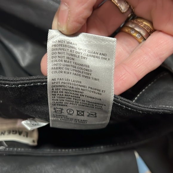 L'Agence Black Waxed Skinny Denim Size 28 - Picture 12 of 15